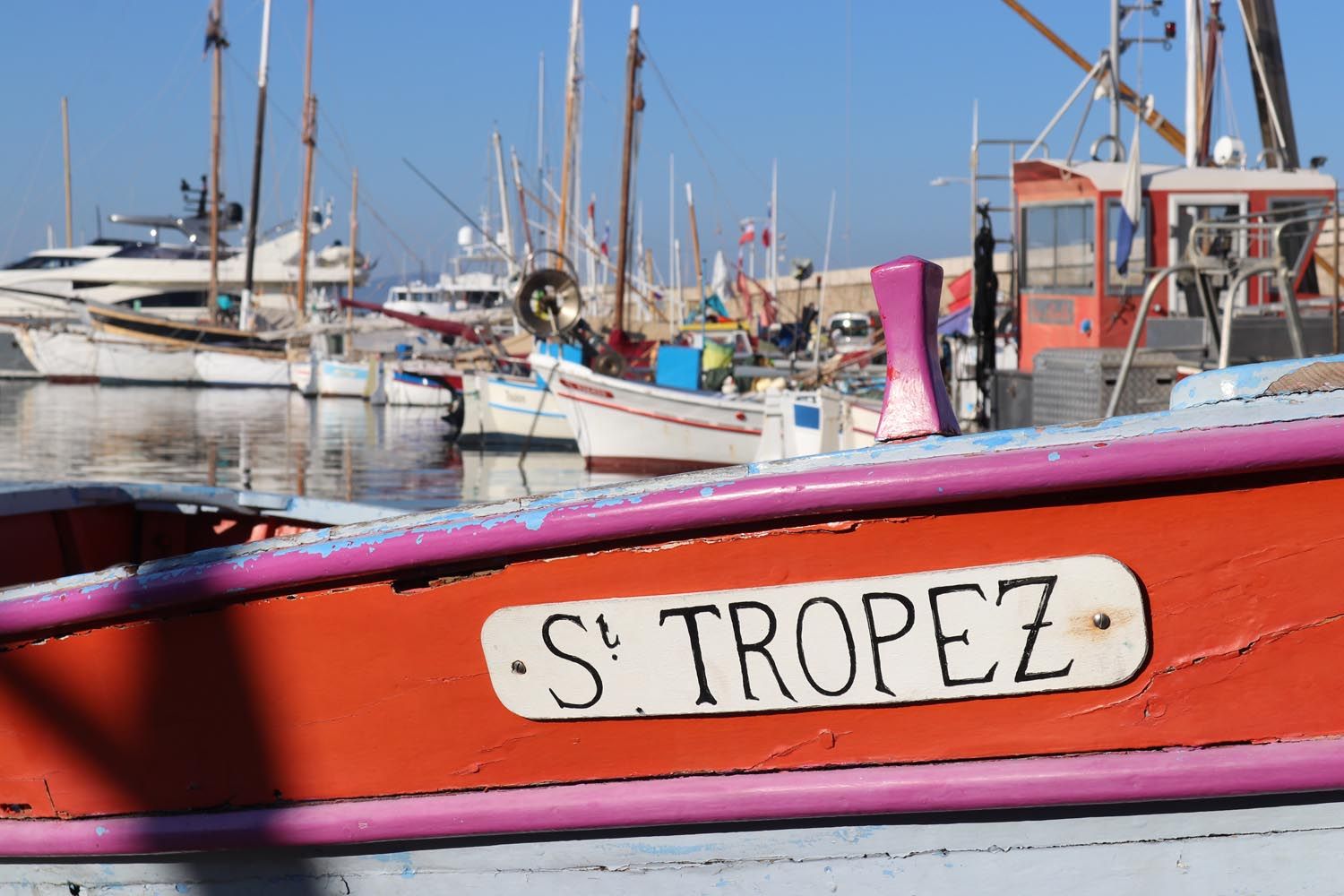 Boote im Hafen an der Côte d'Azur